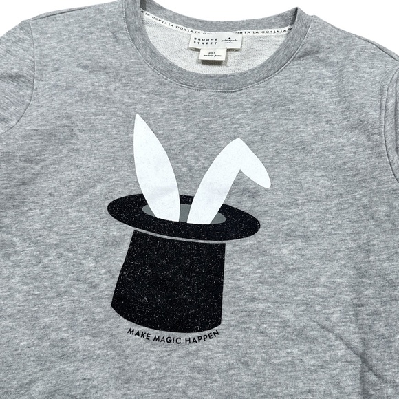 Kate Spade Broome Street Make Magic Happen Bunny Hat Sweatshirt Womens Small - Picture 4 of 10